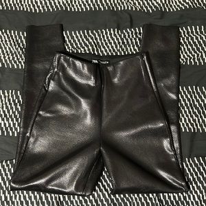 Zara shimmer metallic leggings